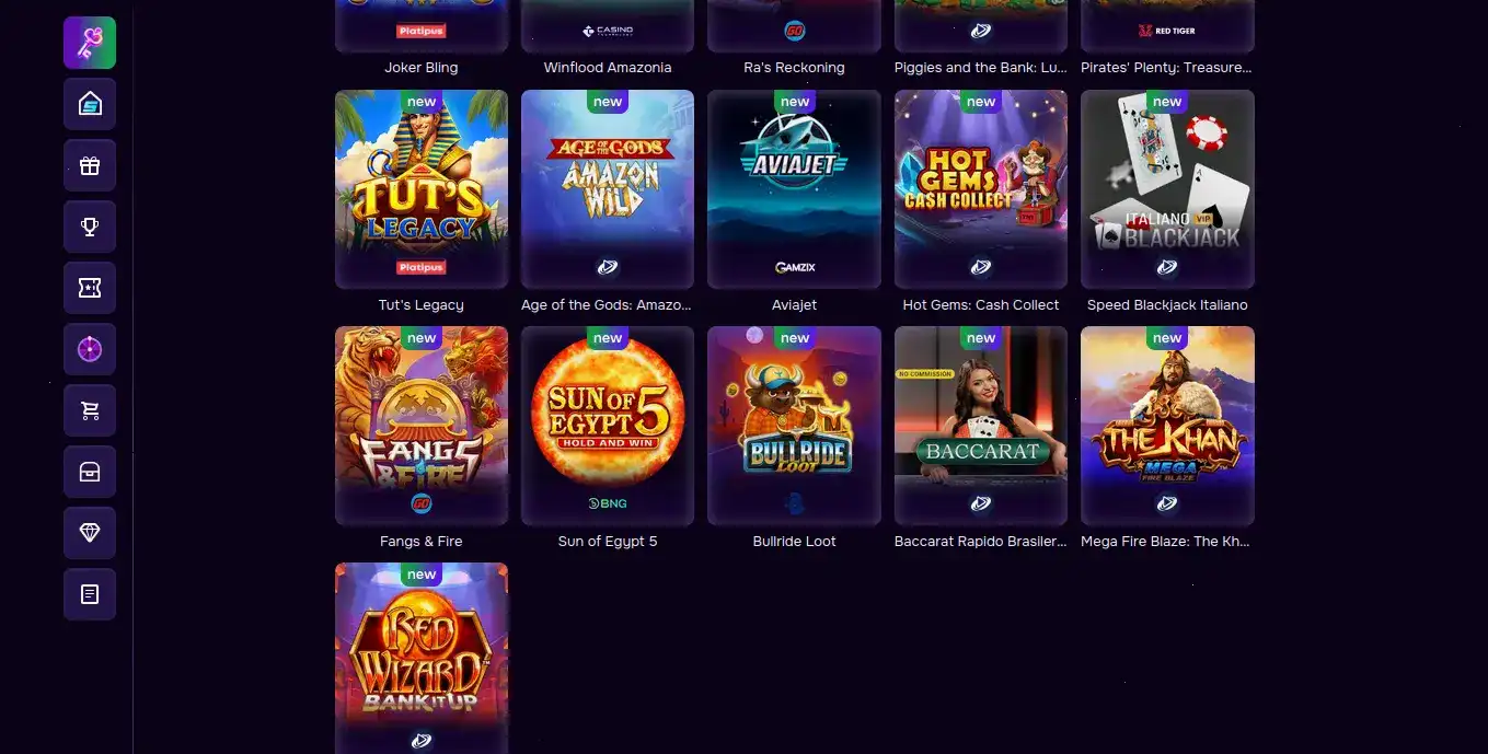 Интерфейс игровых автоматов Mad casino на компьютере